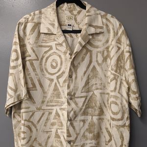 Pili Design 100% Linen Hawaiian shirt (L)